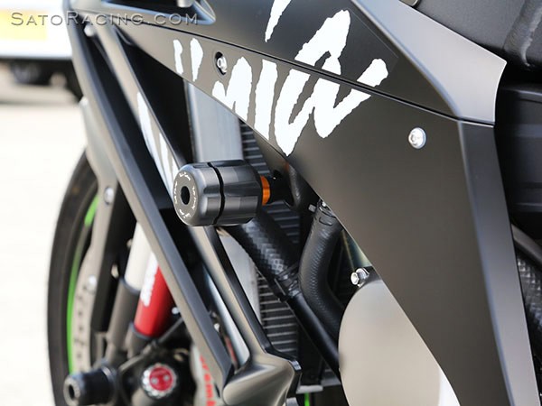 Sato Racing Frame Sliders - Kawasaki ZX10-R (2016-2019) - K-ZX1016FSM-BK ,  K-ZX1016FSS-BK